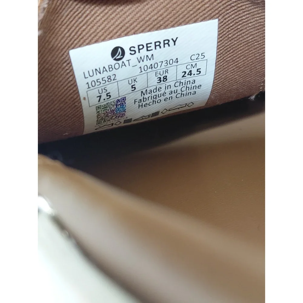Sperry Top-Sider Lunaboat WM Tan Brown Boat Shoes Mens 7.5 Nautical Loafers